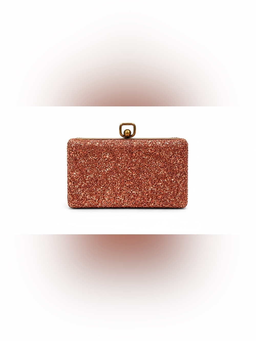 J.Crew Rose Gold Glitter Evening Clutch - Wedding Guest Glam